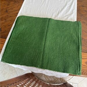 Green and Silver Sparkle Ribbed Place Mats